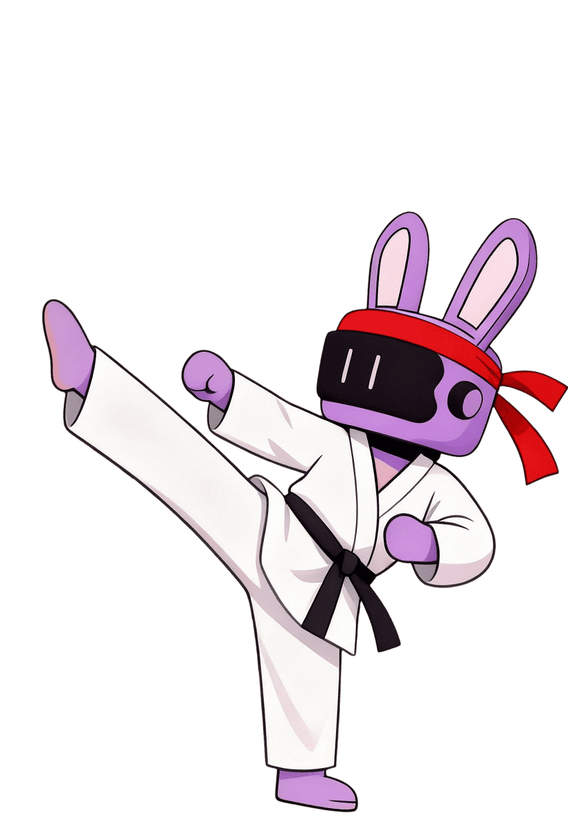 Bunny plalying karate