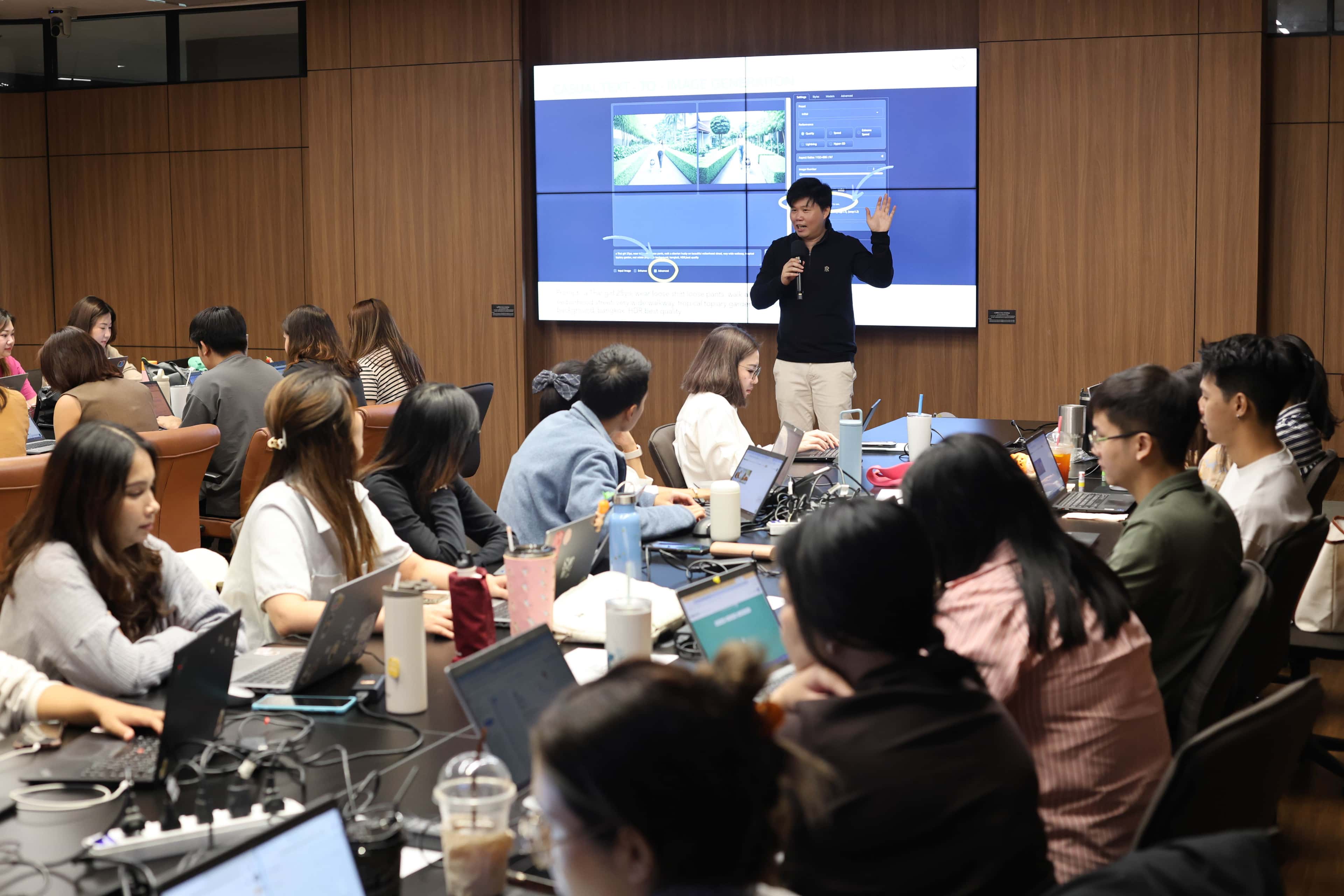 Educators and students at a Floyo conference session