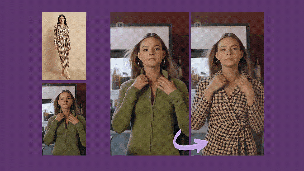 Vertical Video Clothing Replacement with Image Reference